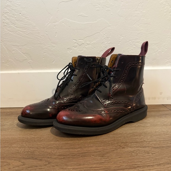 Dr. Martens Delphine Eyelet Leather Boots - Picture 1 of 5
